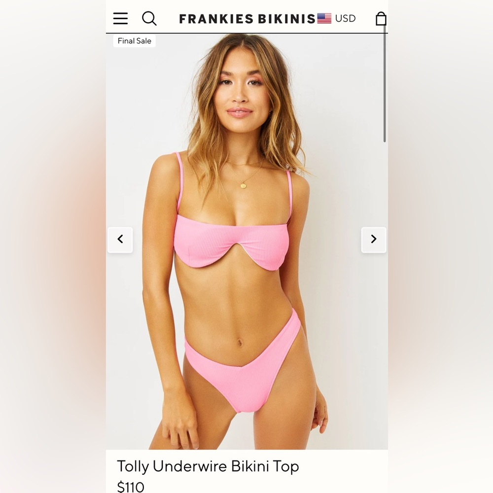 FRANKIES BIKINI TOLLY TOP AND STRING BOTTOM